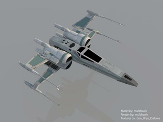 Star Wars The Force Awakens T X Wing Render By Multihawk On
