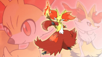 Fennekin Braixen And Delphox Wallpaper By Glench