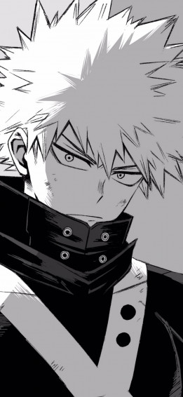 Manga Style Bakugo My Hero Academia iPhone Wallpaper