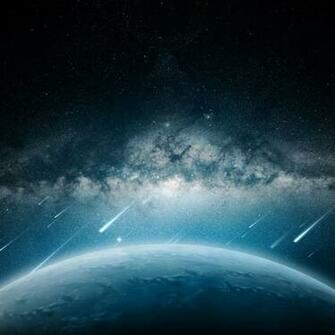 Space Meteorite Planet Rain iPad Air Wallpaper iPhone