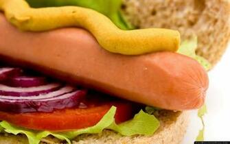 Sausage Food Sauce Mustard Wallpaper Stock