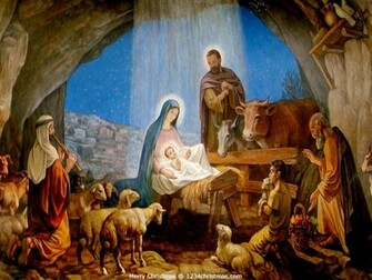 Nativity Scene Wallpaper For
