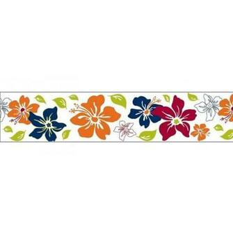 Wall Pops Island Fusion Blue Stripe Wallpaper Border Wps90259 All