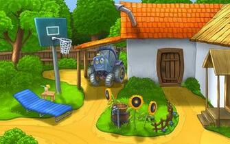 Description Small Farm House Cartoon Character HD Desktop Wallpaper