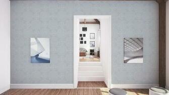 Harlequin Odetta Wallpaper Powder Blue Fashion