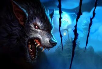 Wild Wolf Moon HD Animal Animation Wallpaper
