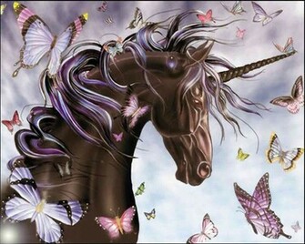 Wallpaper Unicorn And Butterflies