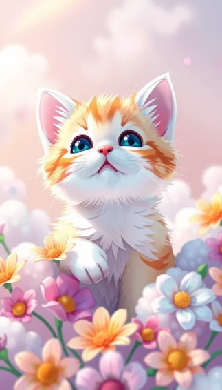 Cute Anime Kitten Wallpaper
