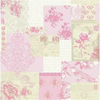 Coloroll Love Letters Motif Wallpaper Pink Decorating Diy