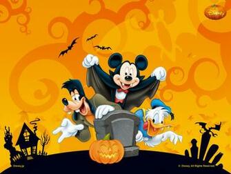 Disney Characters Celebrate Halloween Wallpaper