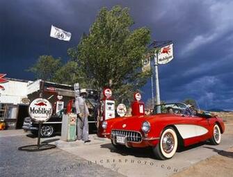 Old Gas Station Car Historic Route Photo Information