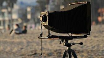 Beach Vintage Old Cameras Photo Camera Wallpaper