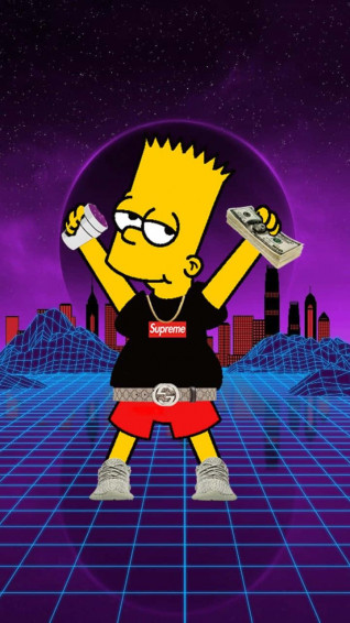 Bart Simpson Weed Wallpaper