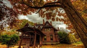 Houses Mark Twain House Cozy Branches Autumn Nice Trees