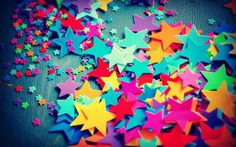 Bokeh Rainbow Stars Color Texture Pattern Wallpaper