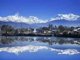 Nepal Pokhara Phewa Tal Lake Himalayas Ghandruk Mountains