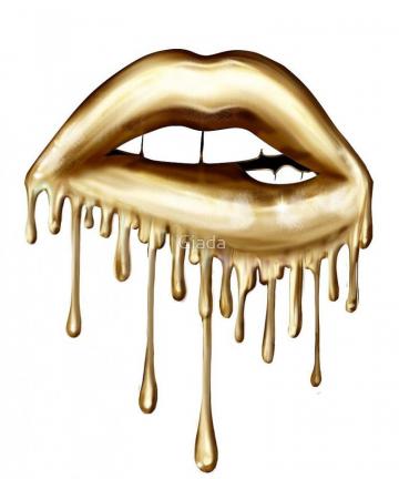 Gold Lips Wallpaper 4k HD Background On Wallpaperbat