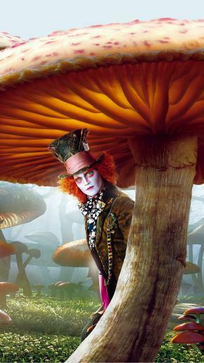 Alice In Wonderland Depp Mad Hatter 3wallpaper iPhone Parallax Les