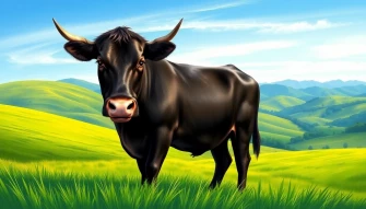 Black Angus Cow Drawing Wallpaper