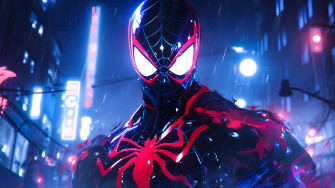 Aesthetic Black Suit Spider Wallpaper