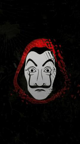 Money Heist Dali Mask Minimalist 4k Wallpaper