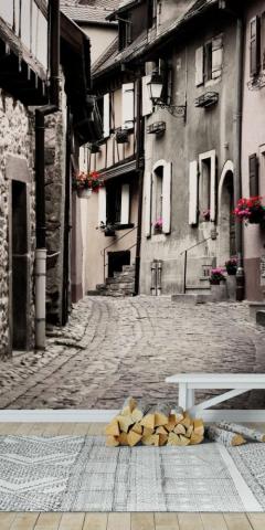 Italian Street Wall Mural From Happywall Wallmurals Beige