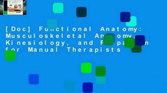Doc Functional Anatomy Musculoskeletal Kinesiology And
