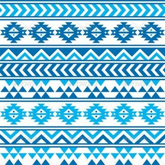 Aztec Tribal Seamless Blue And Navy Pattern Patterns Decorative