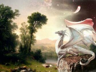 White Dragon Wallpaper Top Background
