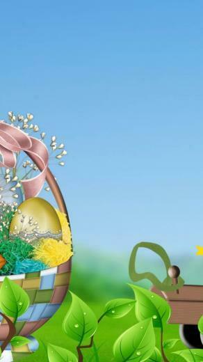 Easter Basket Green Leaves iPhone Wallpaper Ipod HD