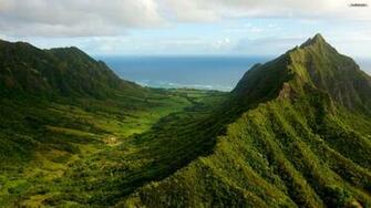 Oahu Green Mountains Wallpaper