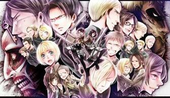 Attack On Titan Shingeki No Kyojin Character Group Anime HD Wallapper