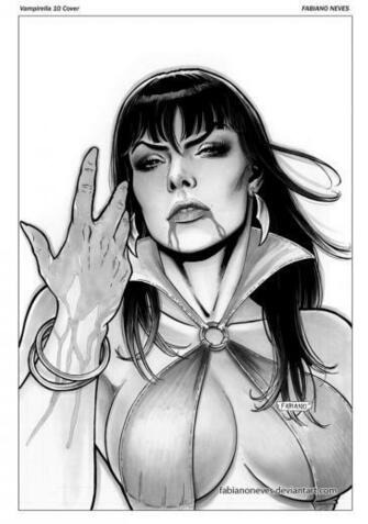 Vampirella Cover By Fabianoneves