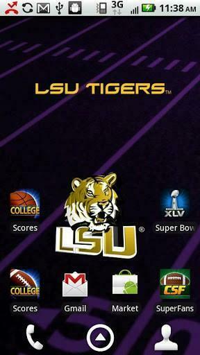 Licensed Lsu Tigers Live Wallpaper With Animated 3d Logo Background
