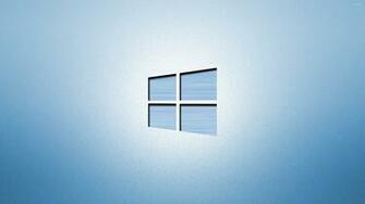 Windows Blue Polished Metal Logo On Light Wallpaper Computer