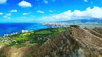 Beautiful Diamond Head City Coast Hawaii Usa Wallpaper