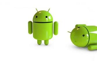 Witte 3d Google Android Wallpaper Achtergrond