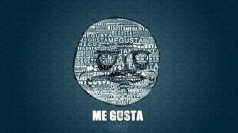 Meme Me Gusta Blue Background Wallpaper