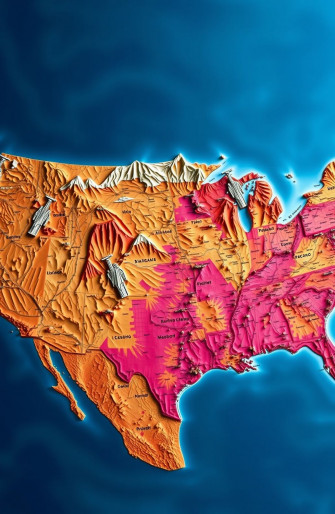 Usa Map HD Wallpaper