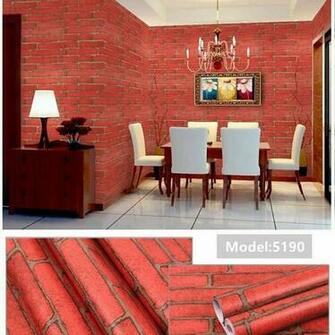 Wallpaper Sticker Bata Merah Rp Order Banyak Pasti Lebih