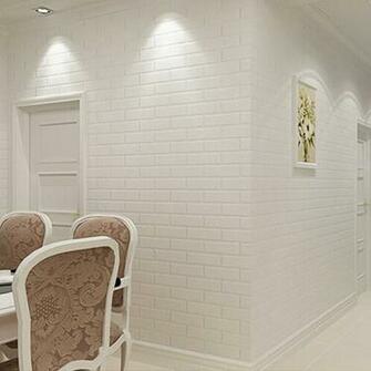 Thickening White Brick Wallpaper For Walls Rustic Tv Background