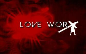 Christian Graphic Love Worx Red Background Wallpaper