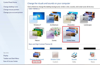 Once The Theme Is Selected Click Desktop Background Link