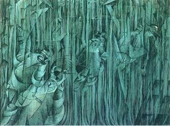 States Of Mind Those Who Stay Futurist Art Wallpaper Image By