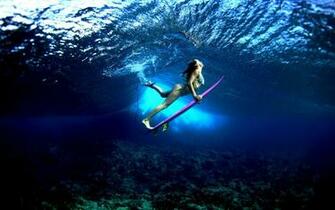 Surf Board Under The Water Widescreen Wallpaper Wide Net