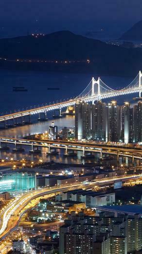 Gwangan Bridge Busan South Korea iPhone Se Wallpaper