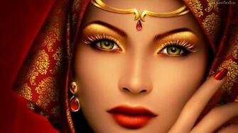 Women Digital Art Faces Fantasy Wallpaper Background