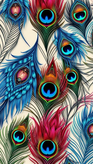 Peacock Feathers Wallpaper