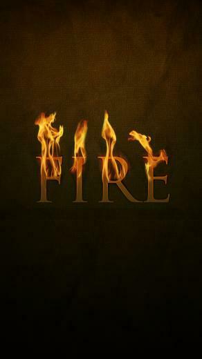 Fire Text iPhone 5s Wallpaper iPad