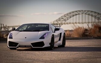 Lamborghini Gallardo White High Quality HD Wallpaper Desktop